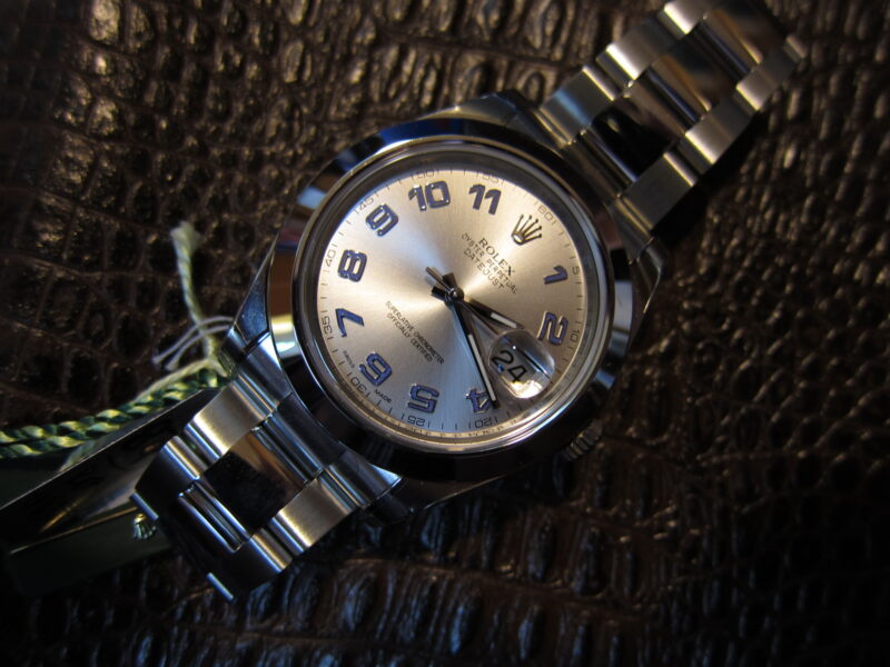 **SOLD**Rolex Datejust II ref 116300 with purple arabic numerals
