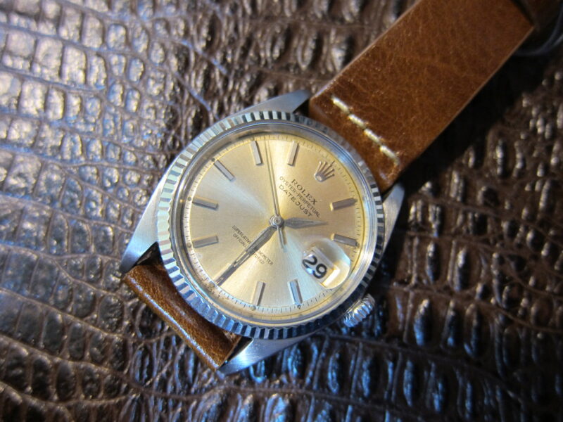 **SOLD**Rolex Datejust ref #1601 deep patina and dauphine hands