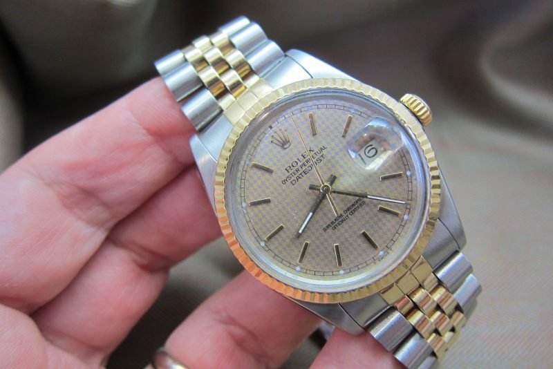 Rolex Vintage Datejust 16013 Two Tone Houndstooth dial