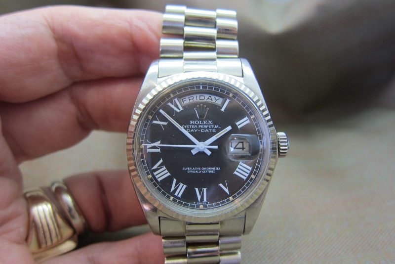 Rolex Vintage DayDate 1803 Grey Big Roman 18k White Gold
