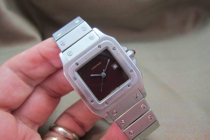 Cartier Vintage Santos Burgundy Dial 2960