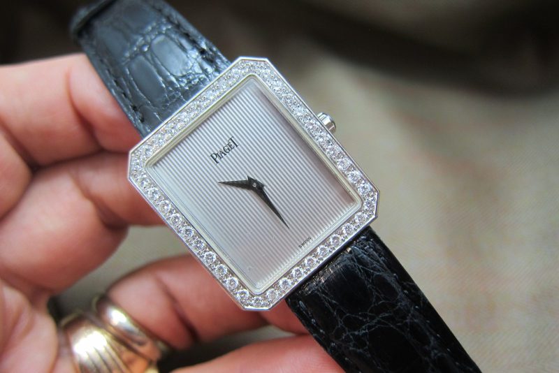 Piaget Vintage Protocole 18k White Gold Diamond Set Bezel 90155