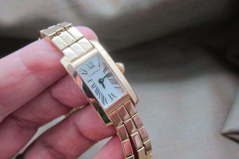Cartier Vintage  Tank Alongee 2593 18k Rose Gold