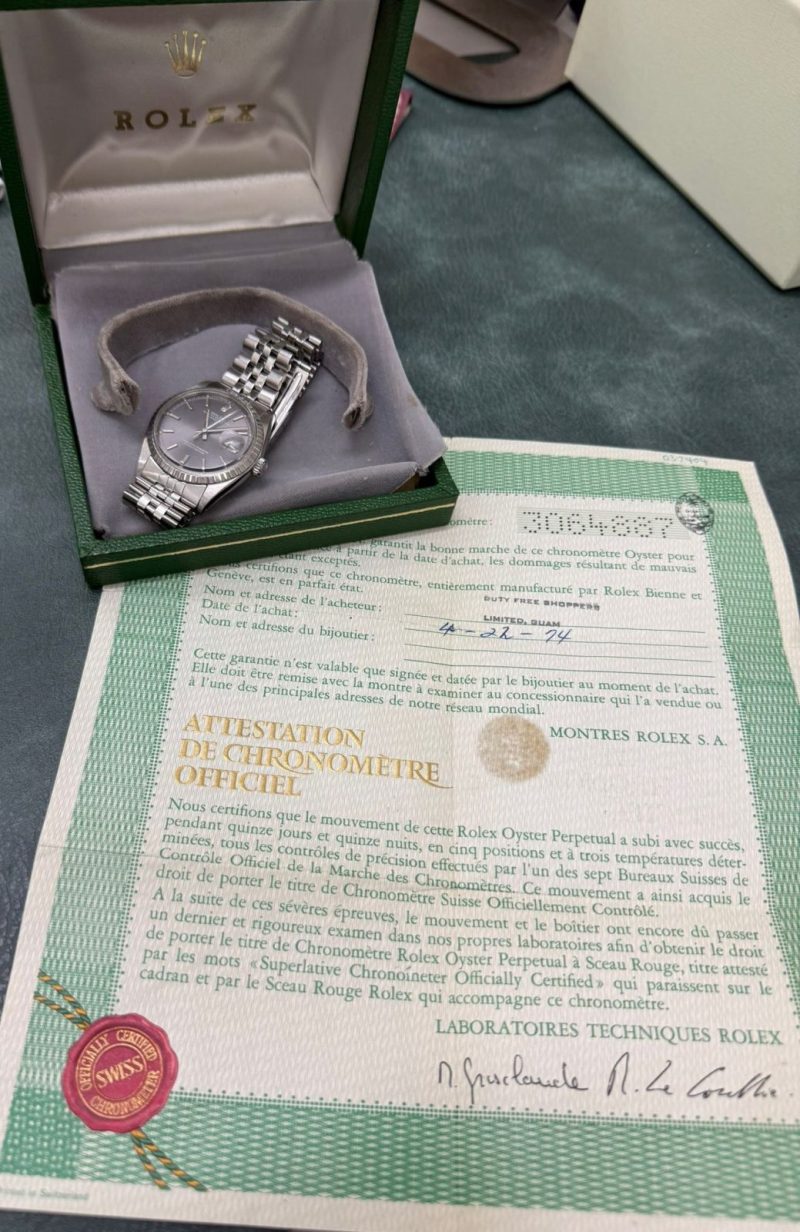 Rolex Vintage Datejust 1603 Grey Ghost  Dial Full Set - Image 13