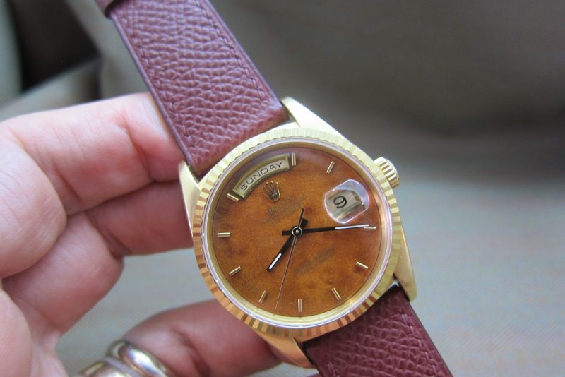 Rolex Vintage Day-Date 18038 Wood Dial T Serial