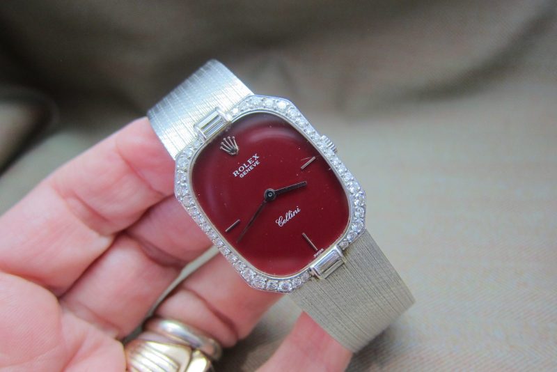 Rolex Vintage Sultan Red 18k White Gold Cellini