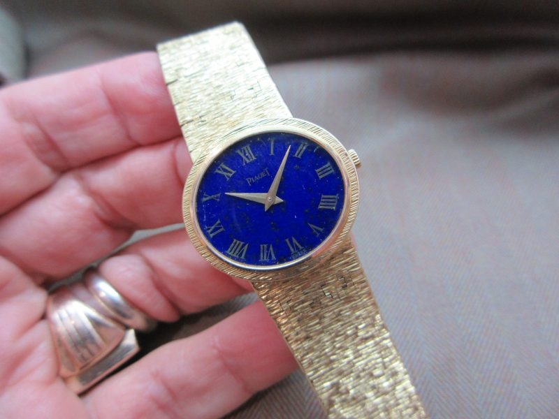 Piaget 18k Bracelet Watch 18k Lapis Dial 9801