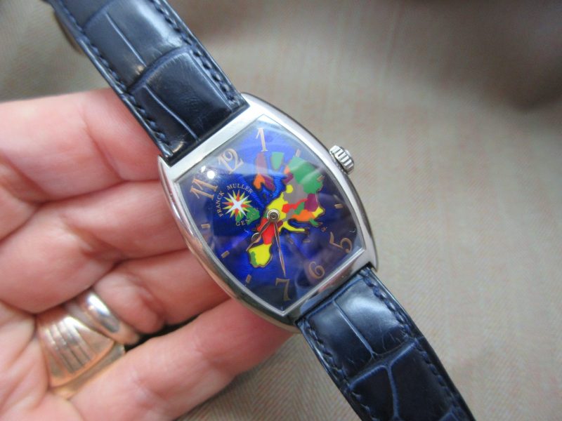 Franck Muller Vintage 18k White Gold Manual Wind Cloisonné Dial “Europa” 7501