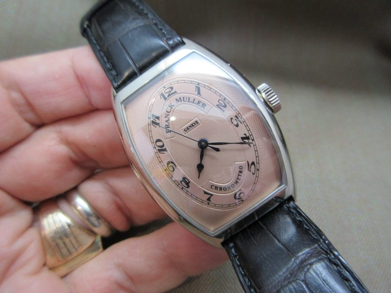 Franck Muller 18k White Gold Vintage Chronometro Salmon Dial 5850