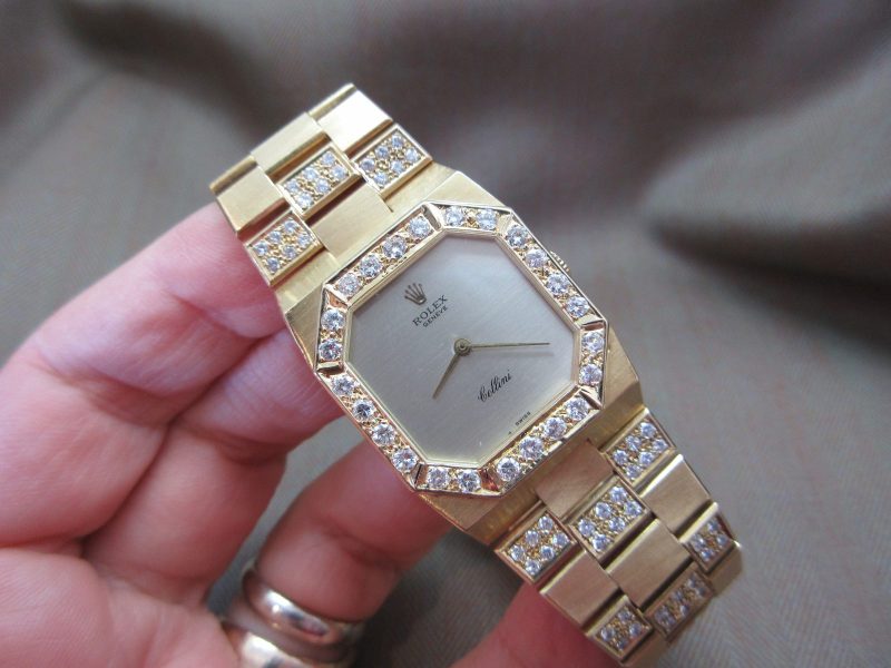 Rolex Vintage Cellini Midas 4350 Custom Diamonds 18k