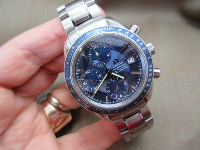 Omega Vintage Steel  Speedmaster Blue Bezel 3212.80.00