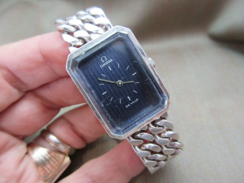 Omega Vintage Andrew Grima Silver Cuban Link with Box