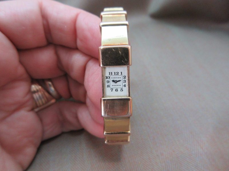 Cartier Vintage 18k Menotte Handcuff Bangle Duoplan 40s French Hallmarks