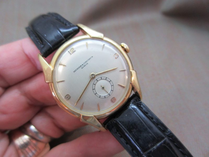 Vacheron Constantin Vintage 18k Horn Lugs Large Size 1950s