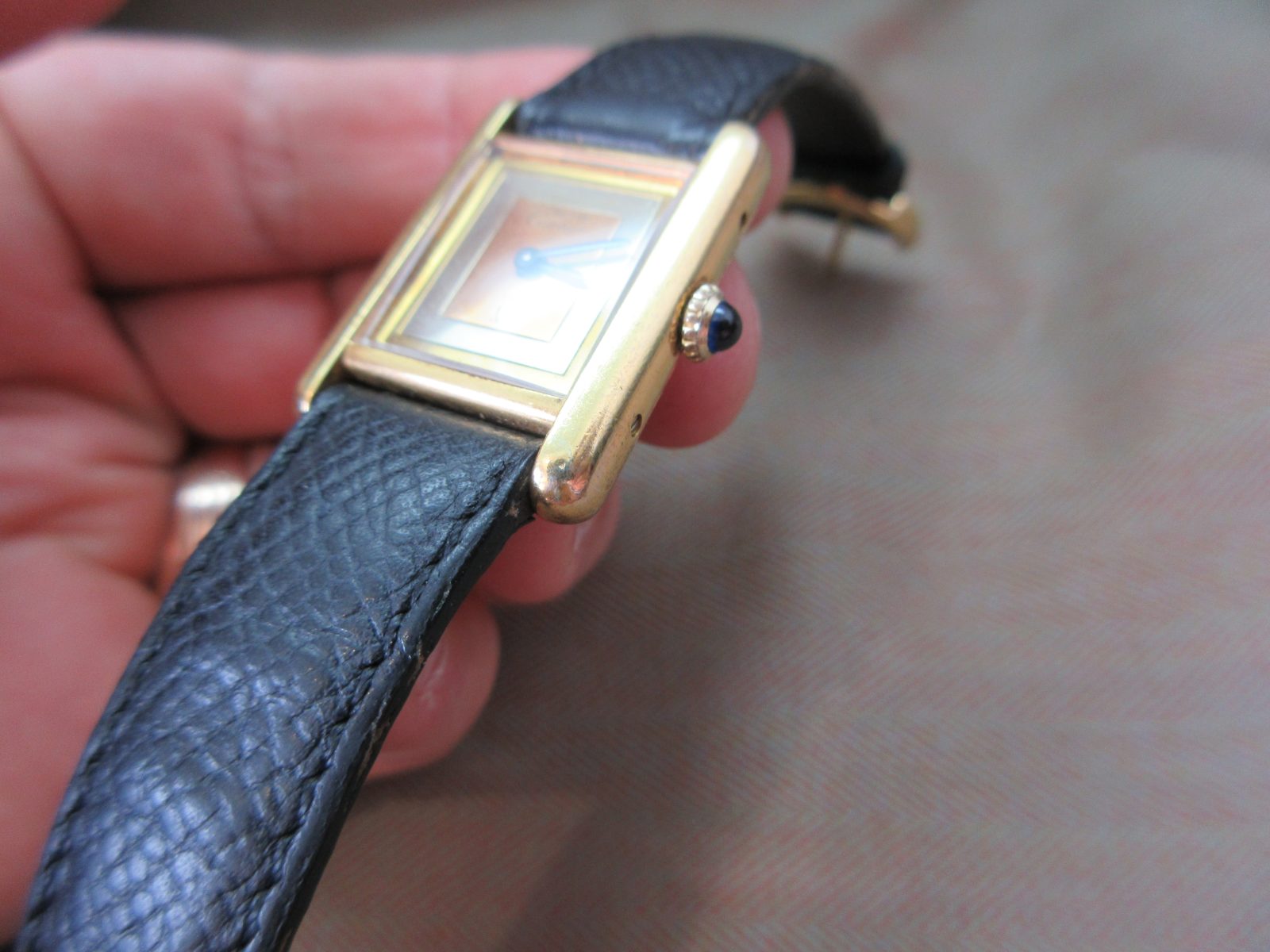 Cartier Vintage Vermeil Tank must Tri Color Junior Size - Image 3