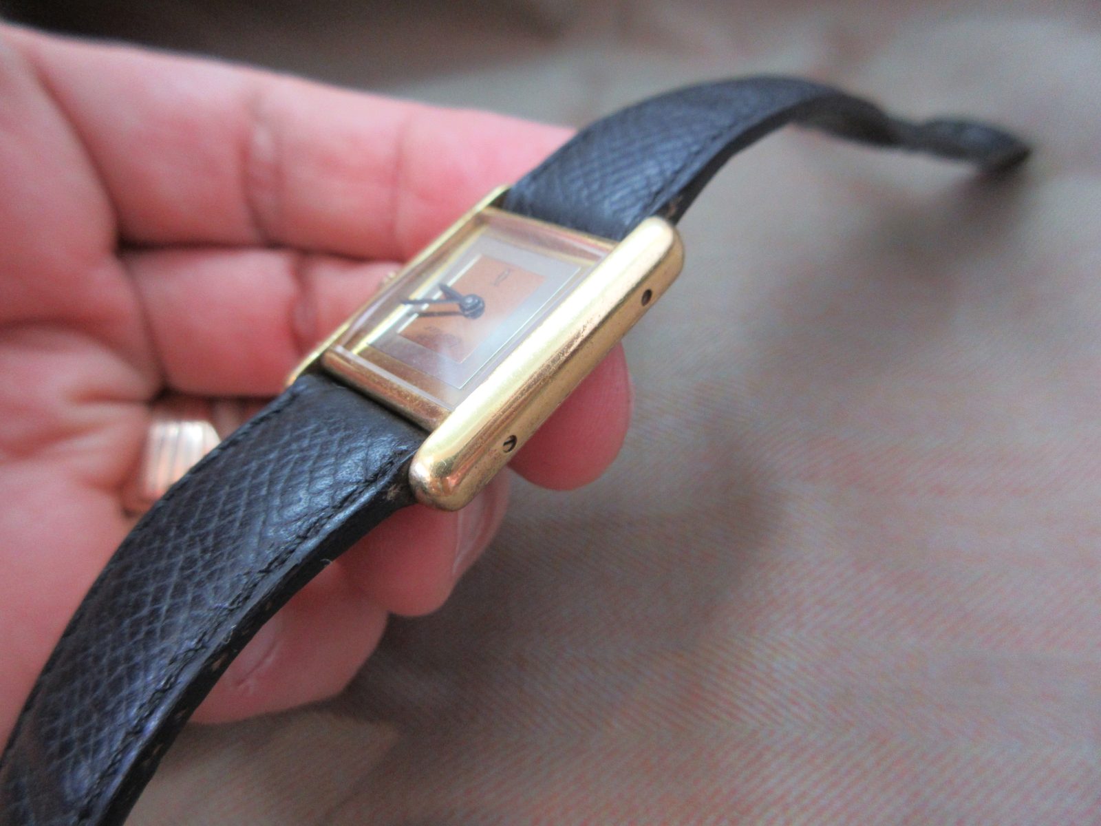 Cartier Vintage Vermeil Tank must Tri Color Junior Size - Image 4