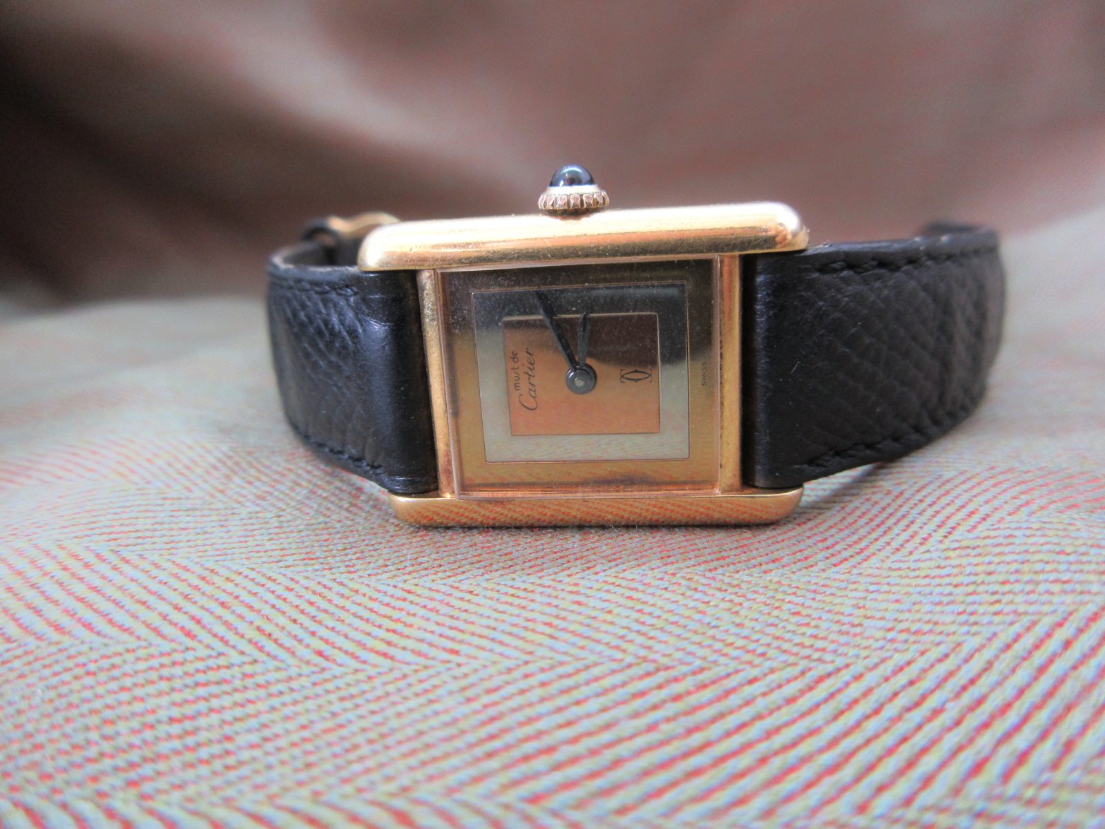 Cartier Vintage Vermeil Tank must Tri Color Junior Size - Image 5