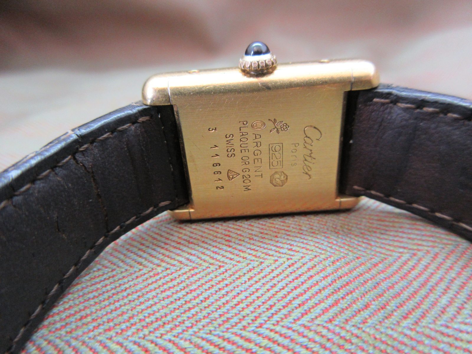 Cartier Vintage Vermeil Tank must Tri Color Junior Size - Image 7