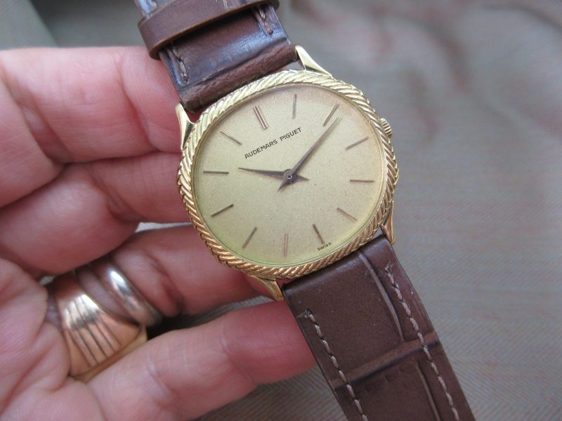 Audemars Piguet Vintage 18k Hexagonal Case Aventurine Dial