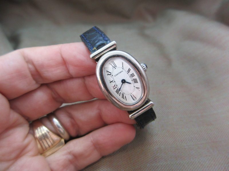 Cartier  Vintage 18k White Gold Rare Driver Baignoire 2295