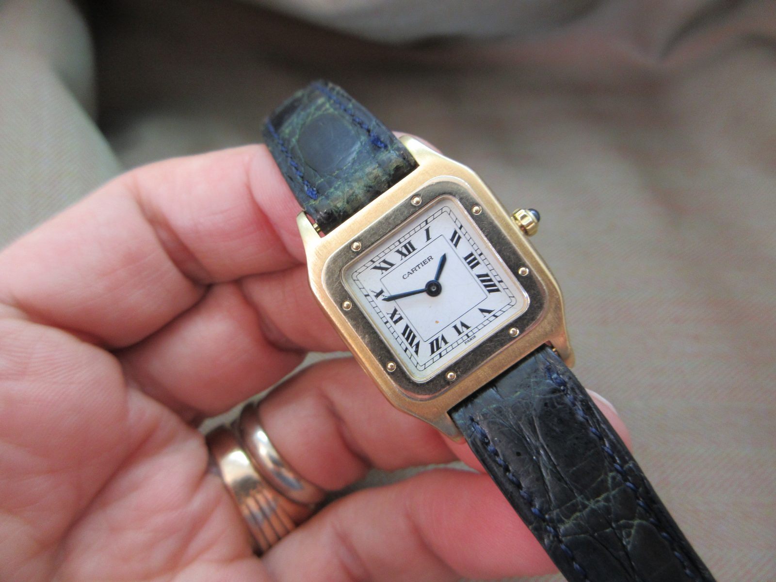 Cartier Santos Dumont Vintage Junior Size 18k 80's 9606