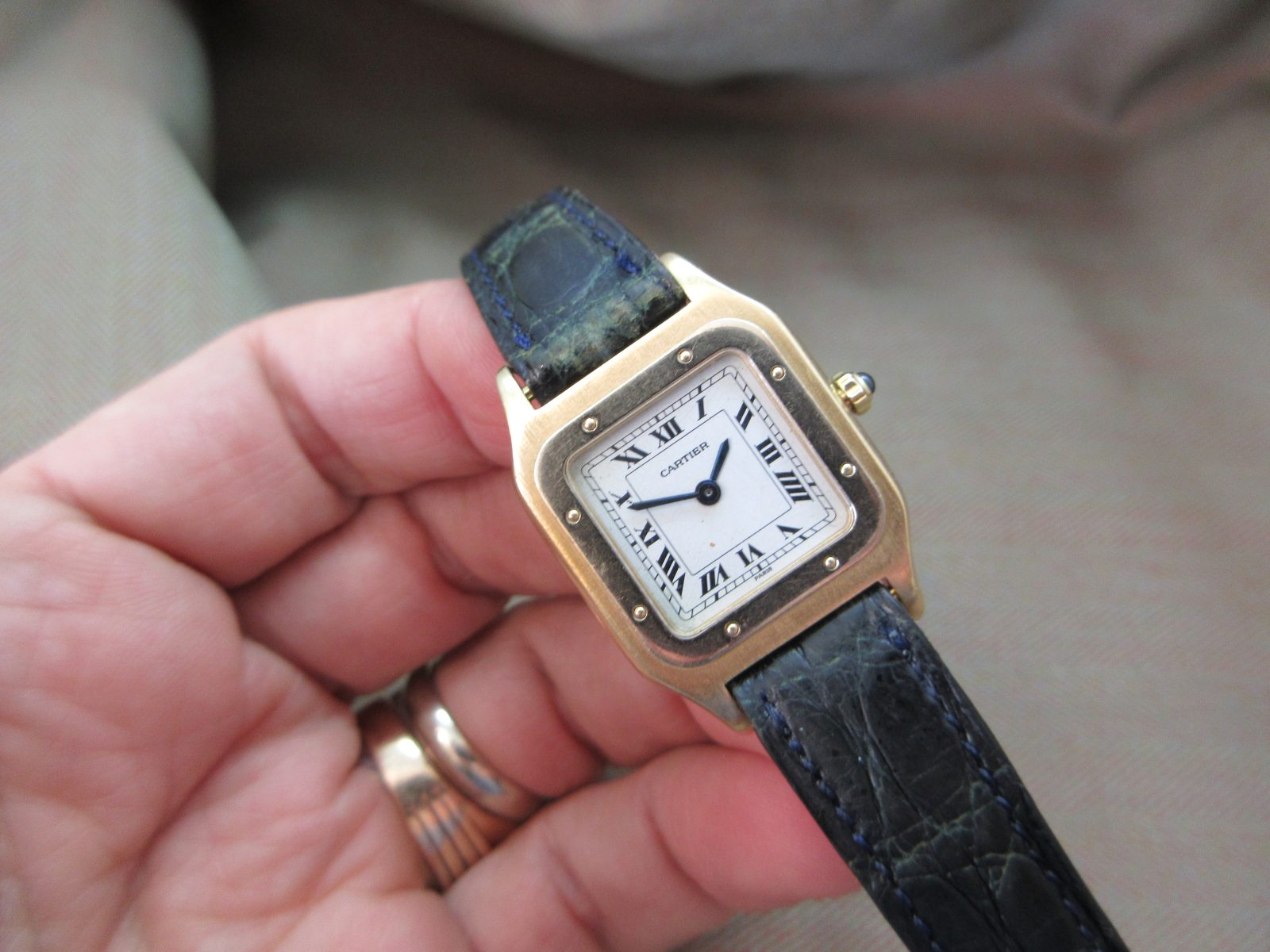 Cartier Santos Dumont Vintage Junior Size 18k 80's 9606 - Image 2