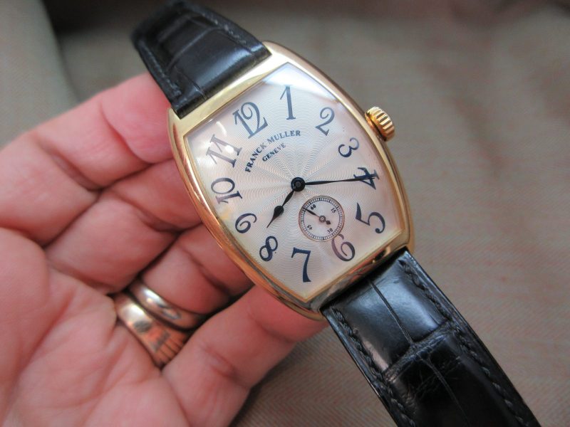 Vintage Franck Muller Ref. 2852 Automatic Guilloché Blue Arabic Dial with Box & Papers