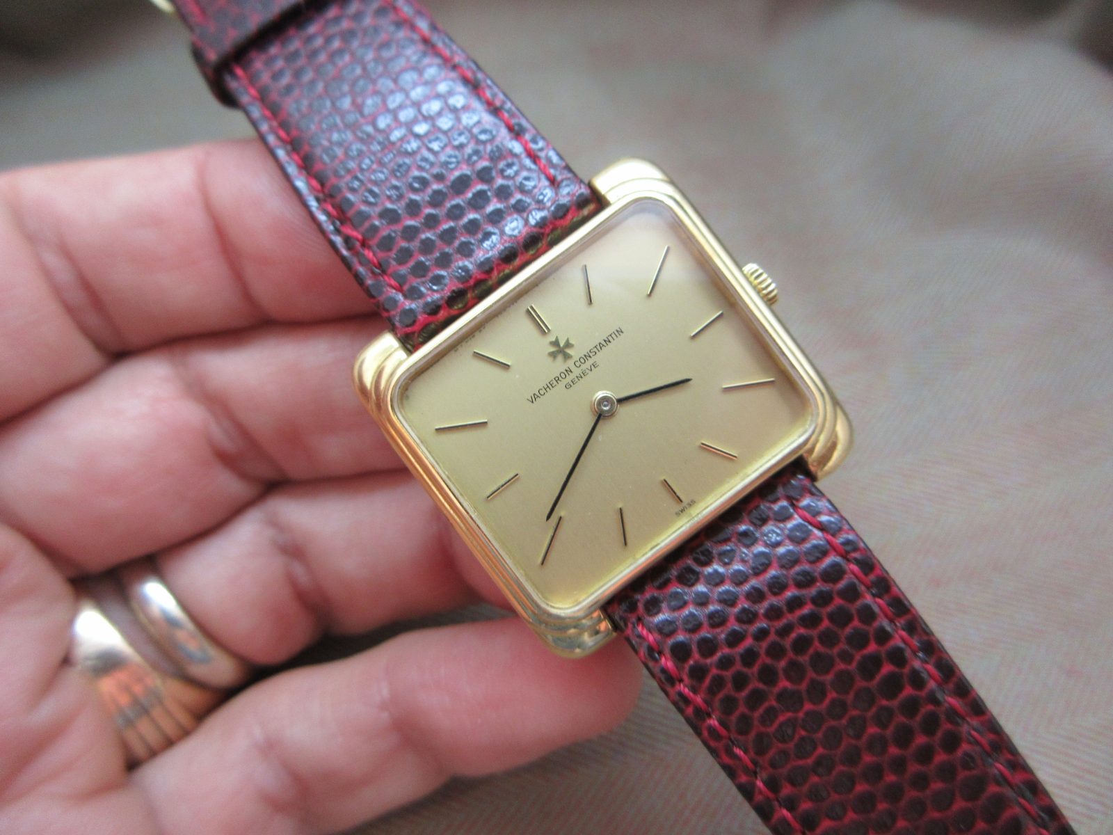 Vacheron Constantin Vintage 18k Large Stepped Cushion Case 34008 - Image 3