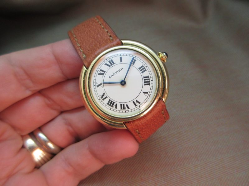 Cartier Vintage Jumbo Vendome Ellipse Automatique 18k with Original box & Papers
