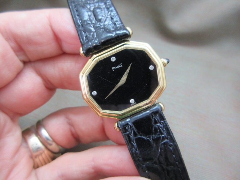 Piaget Vintage Octagon 18k Onyx  Dial  95288