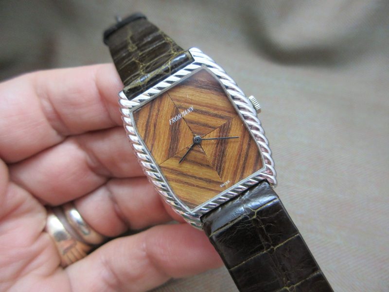 Gerald Genta X Frohmann 18k White Gold Wood Marquetry Dial