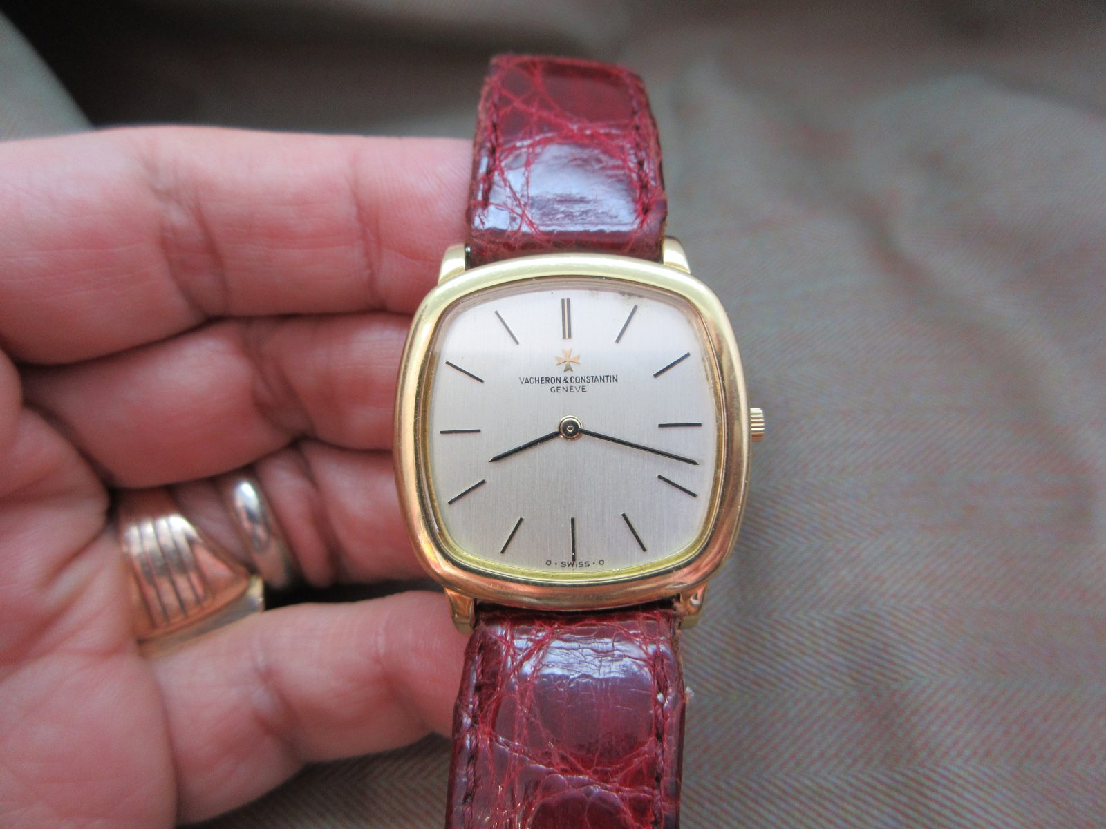 Vintage Vacheron Constantin 18k Yellow Gold TV Case 2098 - Image 10