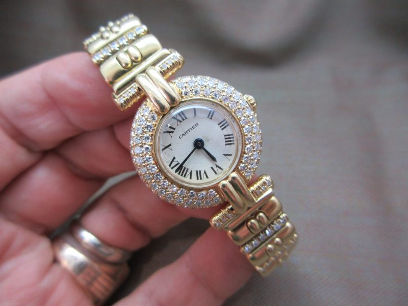 Cartier vintage Collisse 18k & Original Factory Set Diamonds