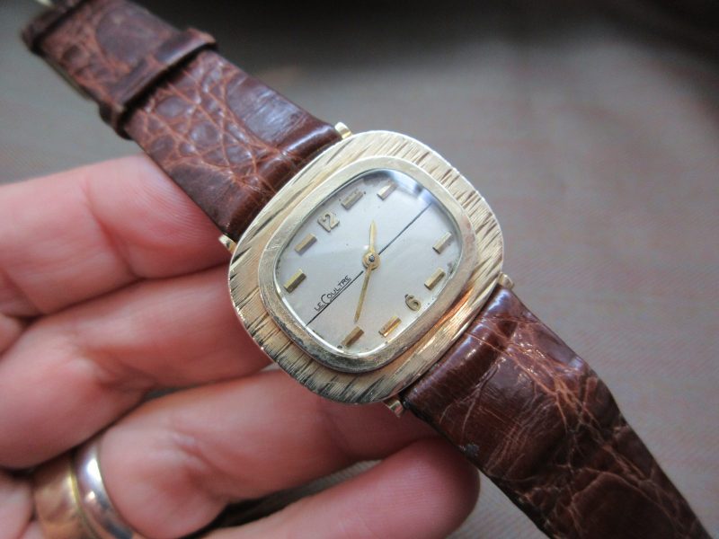 Lecoultre Vintage 14k Cushion Case Unusual Dial