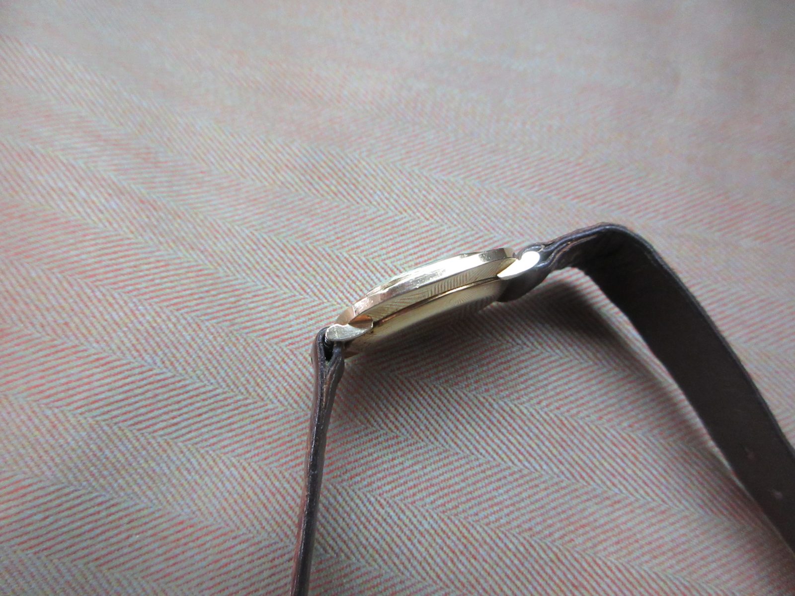 Lecoultre Vintage 14k Cushion Case Unusual Dial - Image 9