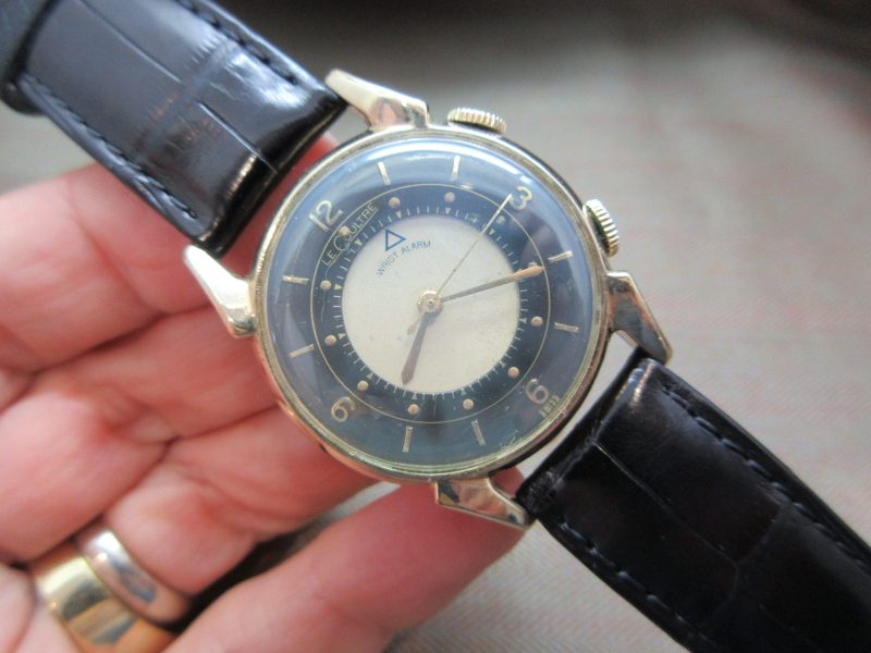 LeCoultre Vintage Wrist Alarm 10K Gold-Filled Two-Tone Dial Circa 1950s