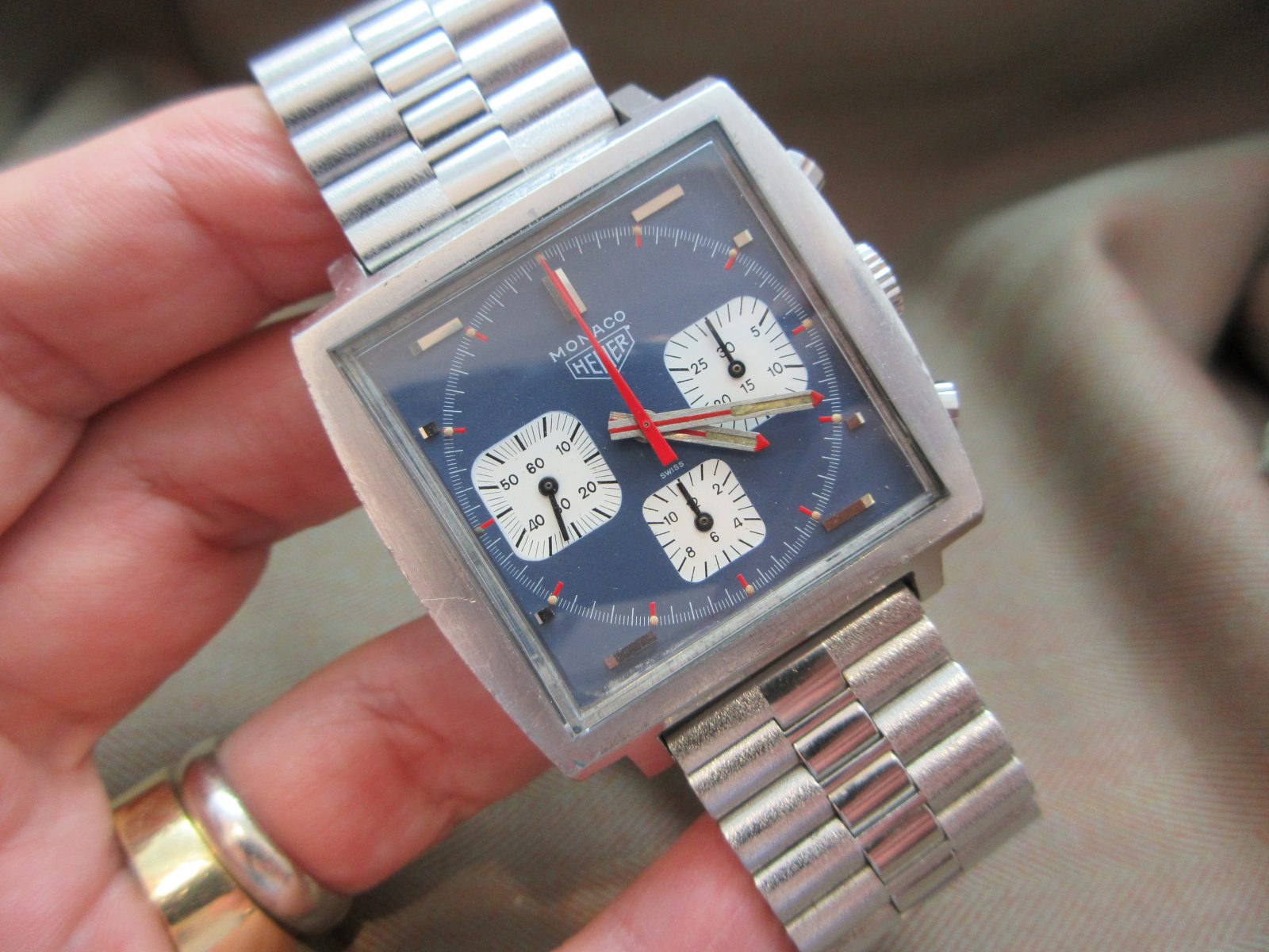 Heuer Vintage Steve McQueen 73633 Valjoux 7736 Chronograph