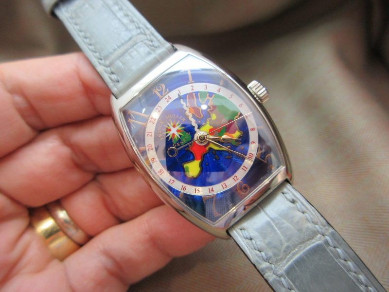 Franck Muller Vintage 18k White Gold Cloisonné World Map Dial 2852
