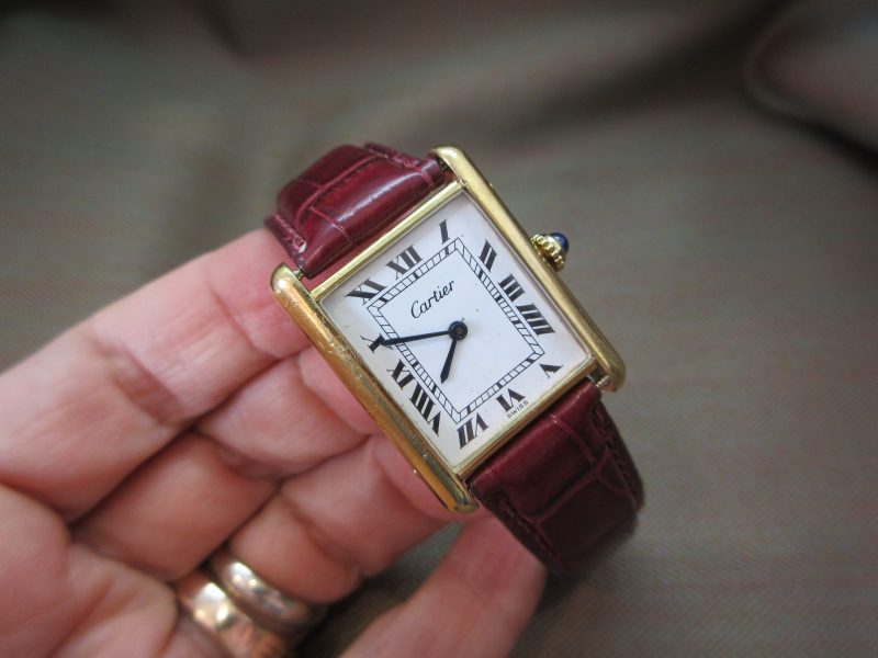 Cartier Vintage Tank  Pre-Must Gold-Plated Large Size