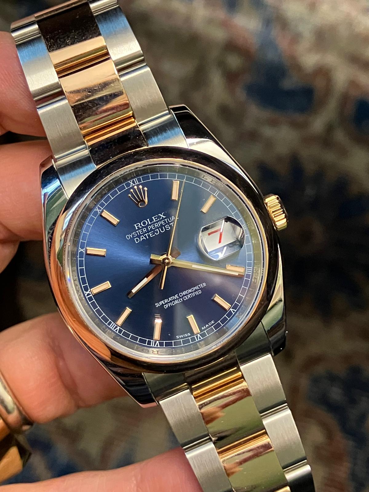 Rolex Datejust 18k Rose Gold & Steel 116201 with Original Box & Papers D serial - Image 2