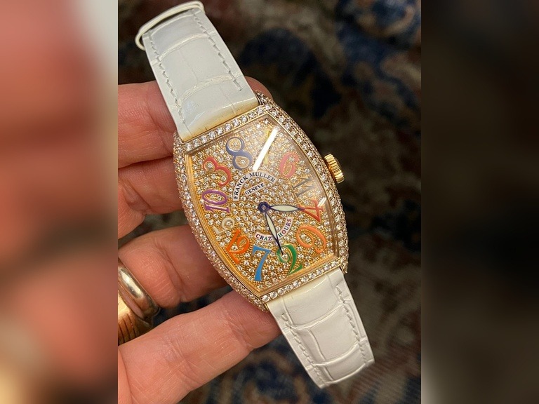 Franck Muller Crazy hours color dream full diamond full set 5850 18k gold