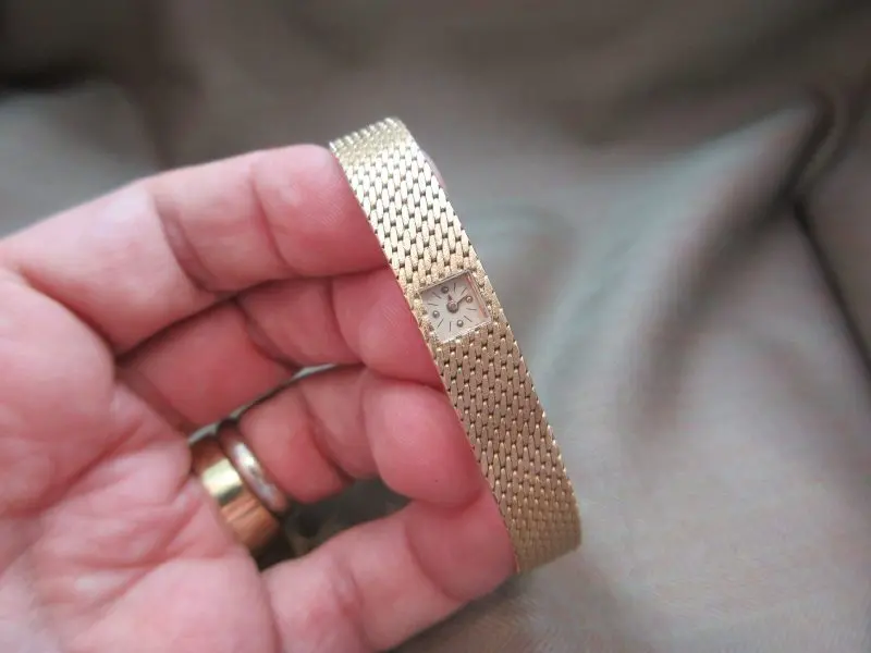 Vacheron Constantin Vintage 1950s 18k Rose Gold Baguette Bracelet Watch