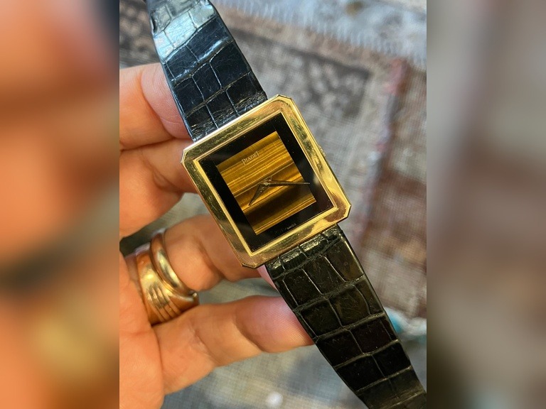 Piaget Vintage Protocole 9154 Tiger Eye & Onyx  Dial retailed by Jean Ete’