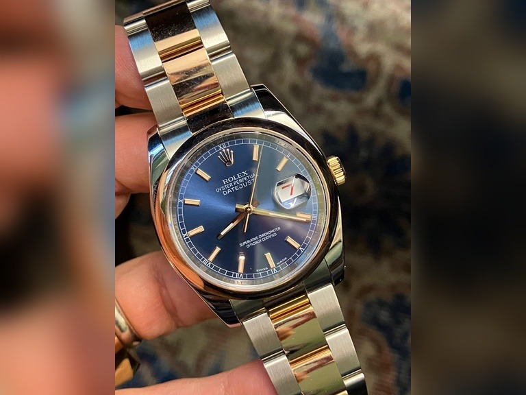 Rolex Datejust 18k Rose Gold  & Steel 116201 with Original Box & Papers D serial