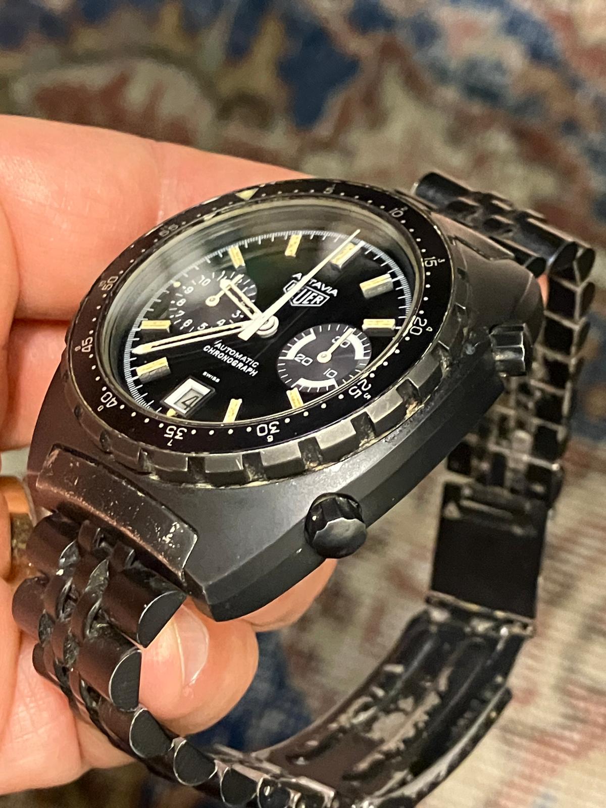 Heuer vintage Autavia Israel Defence Force Issue special unit - Image 5
