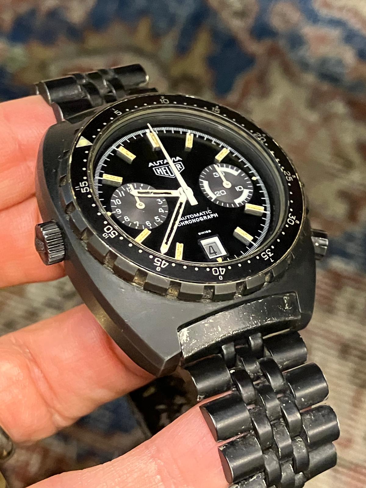 Heuer vintage Autavia Israel Defence Force Issue special unit - Image 3