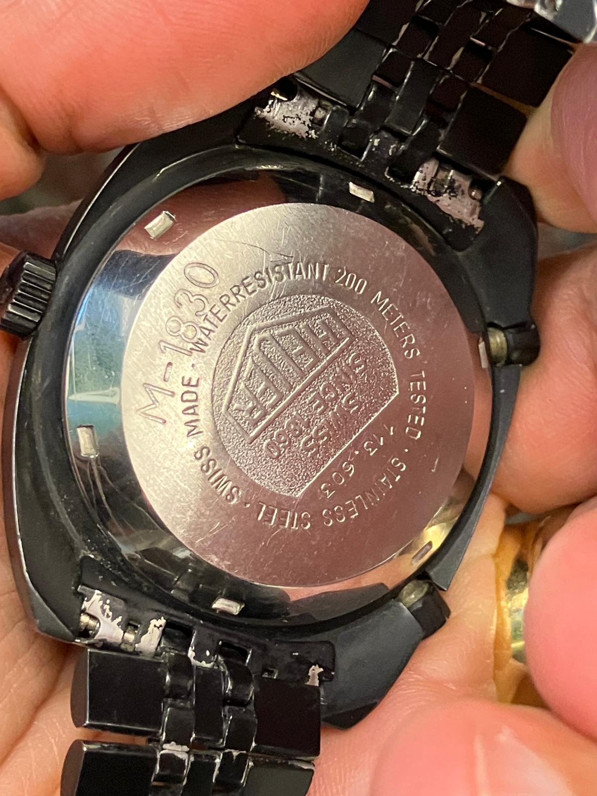 Heuer vintage Autavia Israel Defence Force Issue special unit - Image 9