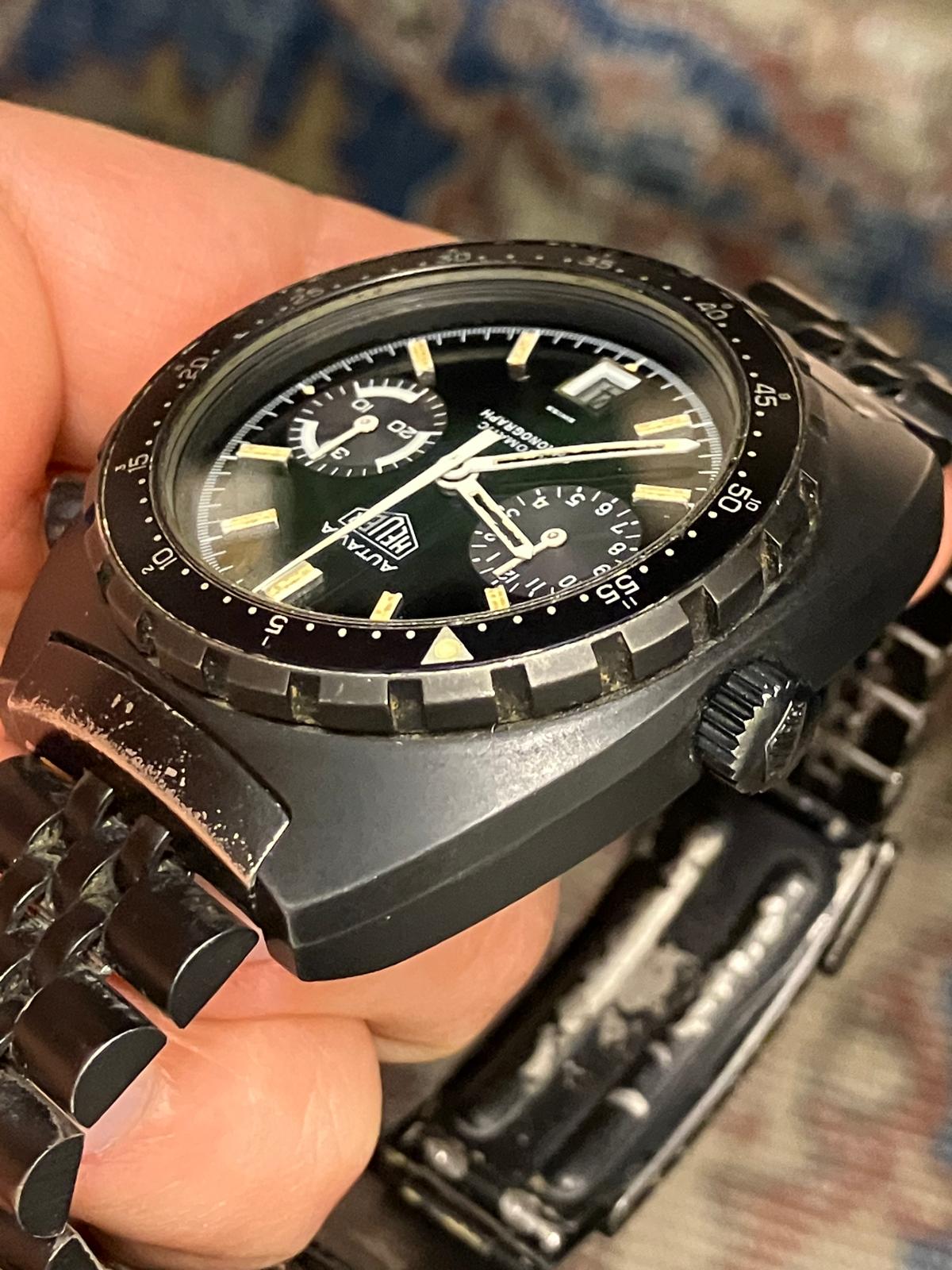Heuer vintage Autavia Israel Defence Force Issue special unit - Image 4