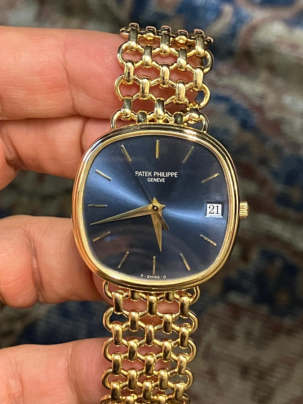Patek Philippe vintage Golden Ellipse Automatic with Original Knights Chain Finish Bracelet - Image 3