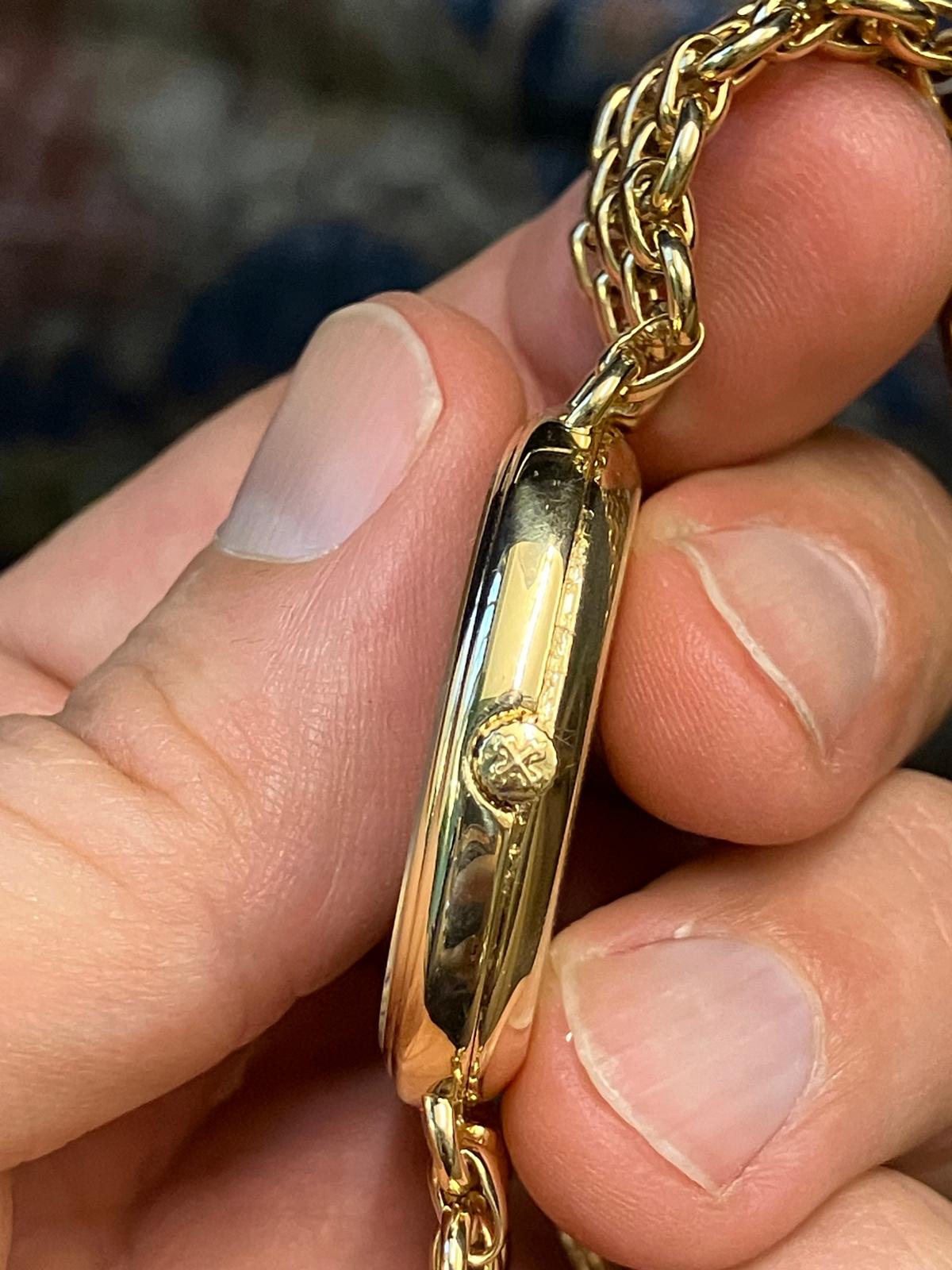 Patek Philippe vintage Golden Ellipse Automatic with Original Knights Chain Finish Bracelet - Image 5